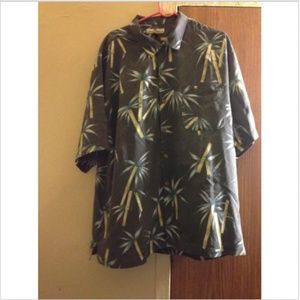 Tommy Bahama 100% Silk w Palm Tree Detail SZ XL